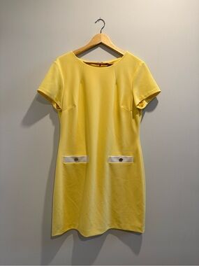 Tommy Hilfiger Lemon Yellow Short Sleeve Mini Dress